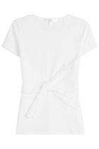 Paule Ka Paule Ka Belted Cotton T-shirt - White