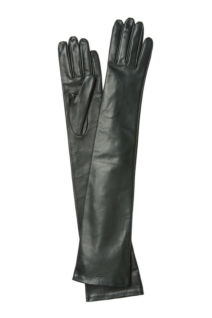 Rochas Rochas Long Leather Gloves - Green