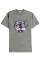 Kenzo Kenzo Embroidered Cotton T-shirt - Grey