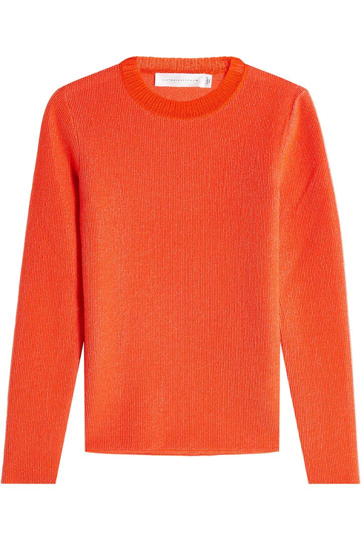 Victoria Beckham Victoria Beckham Metallic Thread Pullover With Cotton