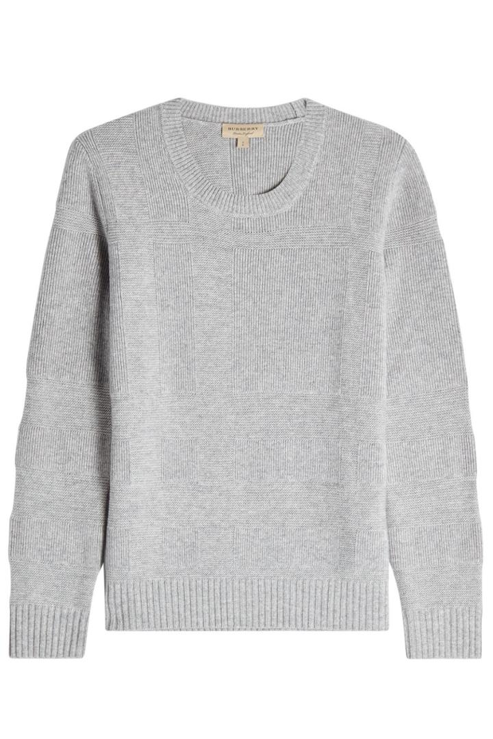 Burberry London Burberry London Wool Pullover With Cashmere - Grey