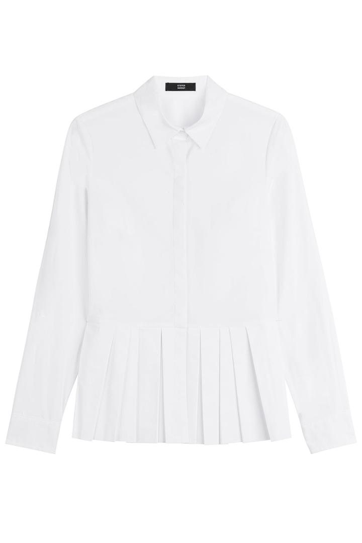 Steffen Schraut Steffen Schraut Blouse With Pleated Hemline - White