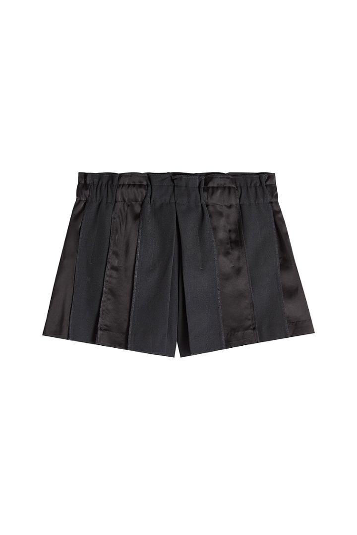 Dkny Dkny Wool Shorts With Satin