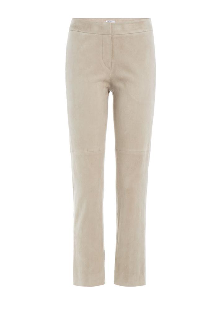 Brunello Cucinelli Brunello Cucinelli Cropped Suede Pants - None