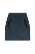 Steffen Schraut 5th Avenue Embellished Wool Skirt