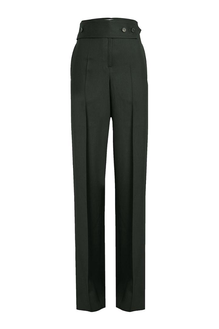 Victoria Beckham Victoria Beckham Wide Martingale Pants With Virgin Wool