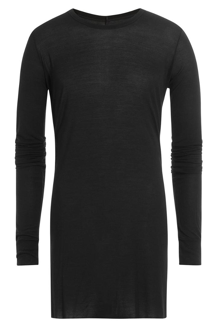 Rick Owens Men Rick Owens Men Long Sleeved Top With Silk