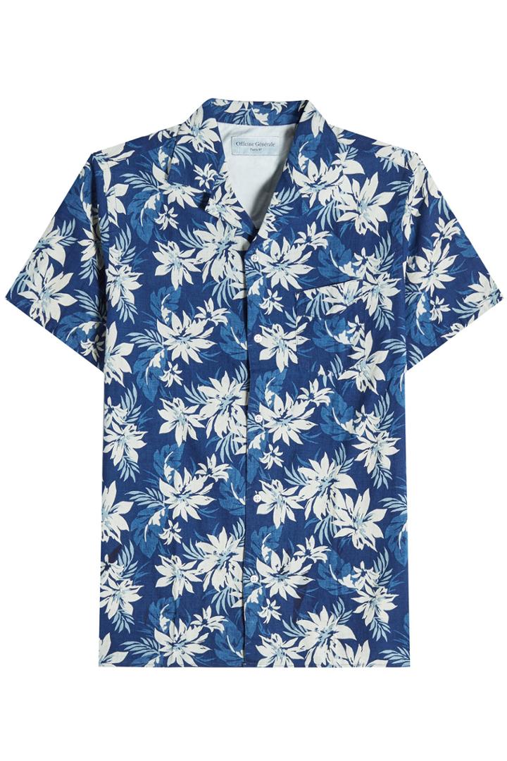 Officine Générale Officine Générale Printed Cotton Shirt