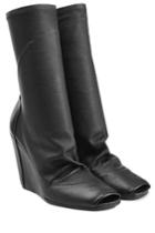 Rick Owens Rick Owens Leather Boots With Open Toe - Black