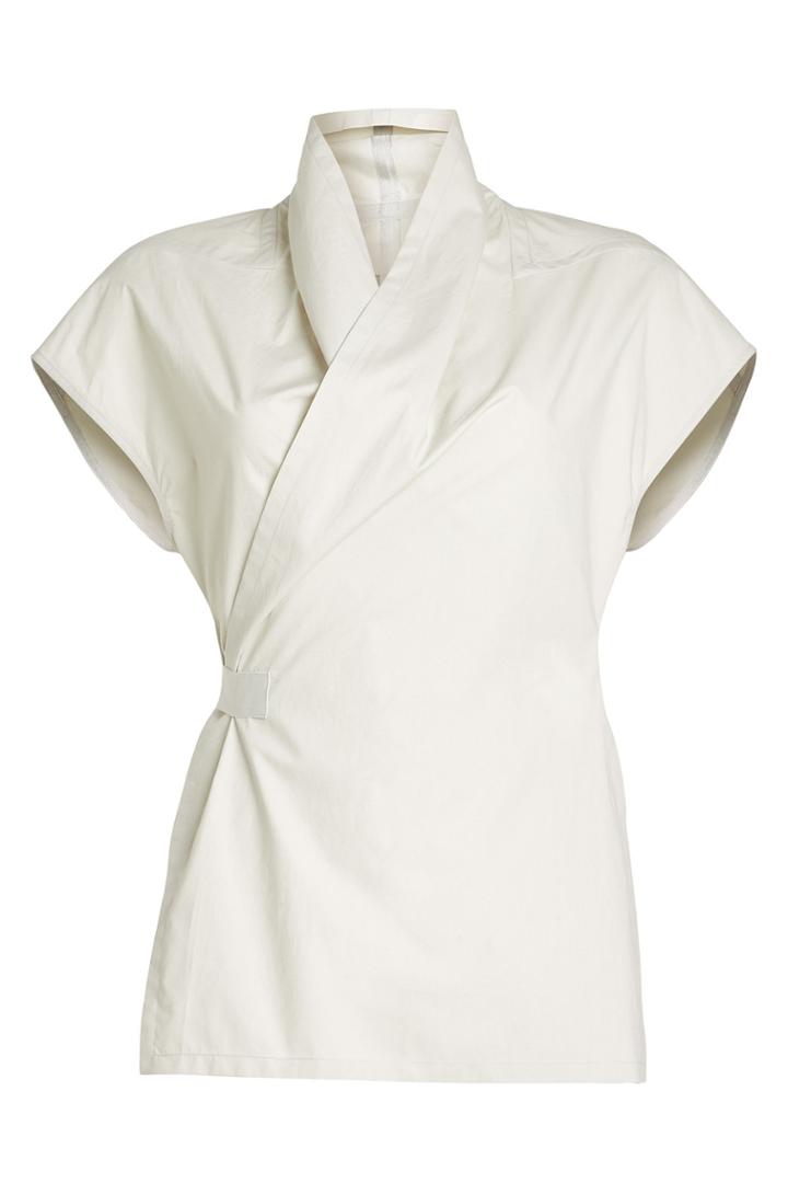 Rick Owens Rick Owens Wrap Shirt In Cotton - Grey