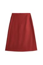 Jil Sander Navy Jil Sander Navy Virgin Wool Skirt - Red