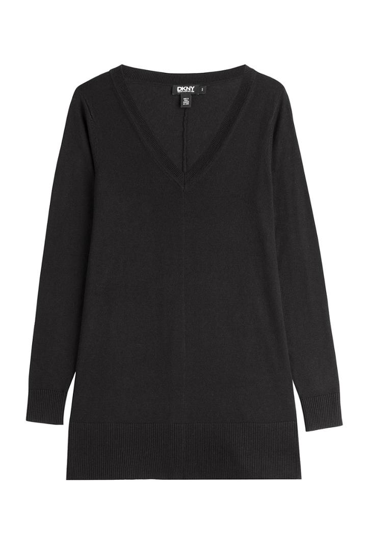 Dkny Dkny Wool-blend Trapeze Pullover - Black