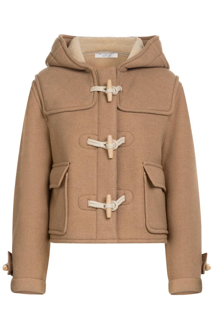 Philosophy Di Lorenzo Serafini Philosophy Di Lorenzo Serafini Duffle Jacket With Wool - Camel