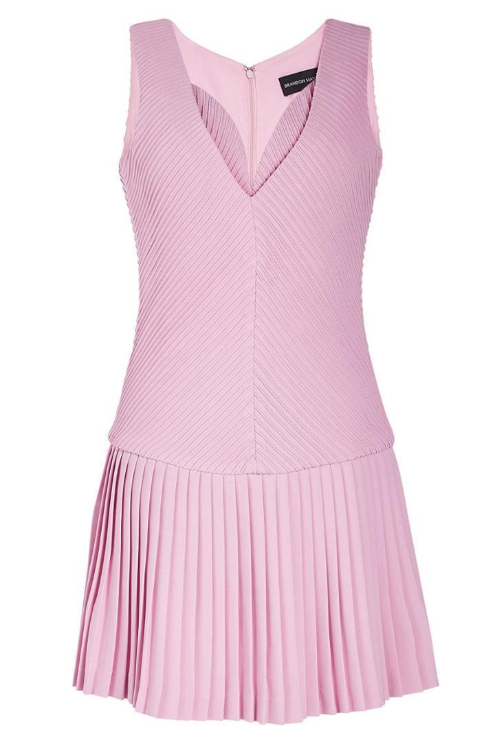 Brandon Maxwell Brandon Maxwell Gloria Crepe Pleated Dress