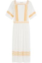 Vanessa Bruno Vanessa Bruno Silk Dress With Eyelet Embroidery - White