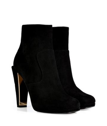 Fendi Suede Ankle Boots In Black