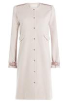 Marina Hoermanseder Marina Hoermanseder Wool-angora Blend Coat With Leather Deatils - Beige