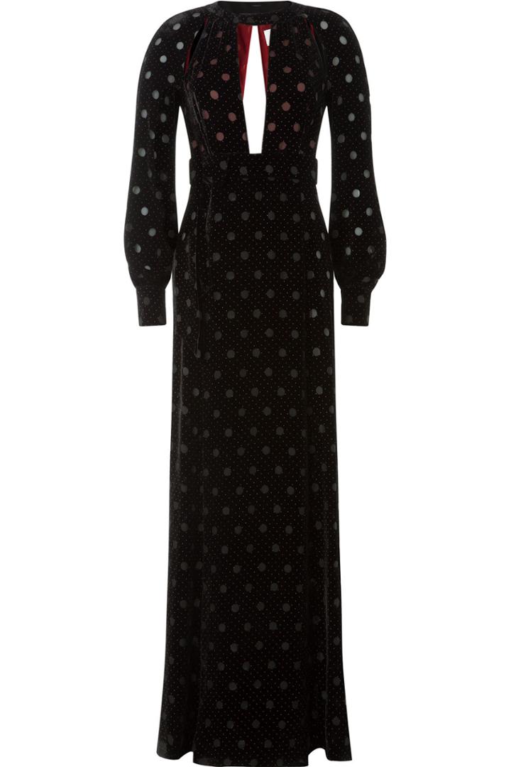 Maison Margiela Maison Margiela Embroidered Maxi Dress With Cut-out