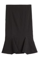 Donna Karan New York Donna Karan New York Linen Blend Skirt With Ruffles - Black