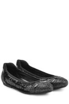 Hogan Hogan Leather Ballerinas With Glitter And Sequins