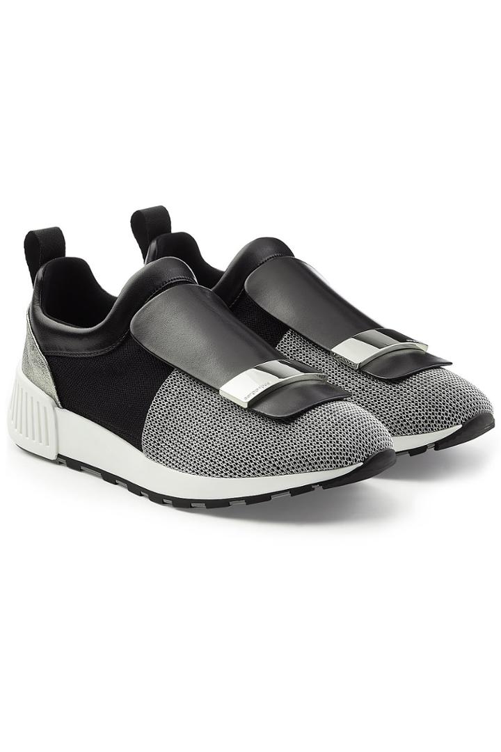 Sergio Rossi Sergio Rossi Slip-on Sneakers With Leather And Mesh