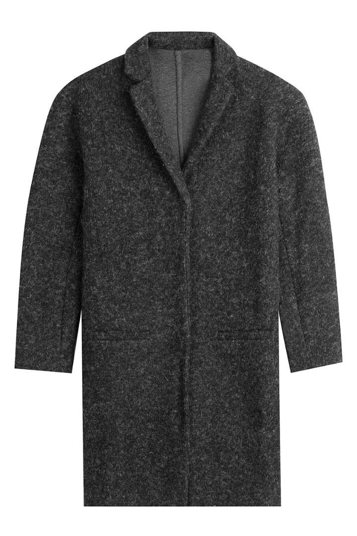 Majestic Majestic Cropped Sleeve Cardigan Coat - Black