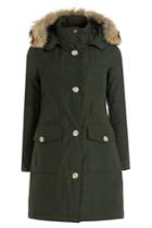 Woolrich Woolrich Long Arctic Down Parka With Fur-trimmed Hood - Green