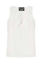 Boutique Moschino Boutique Moschino Silk Blouse With Ruffled Front