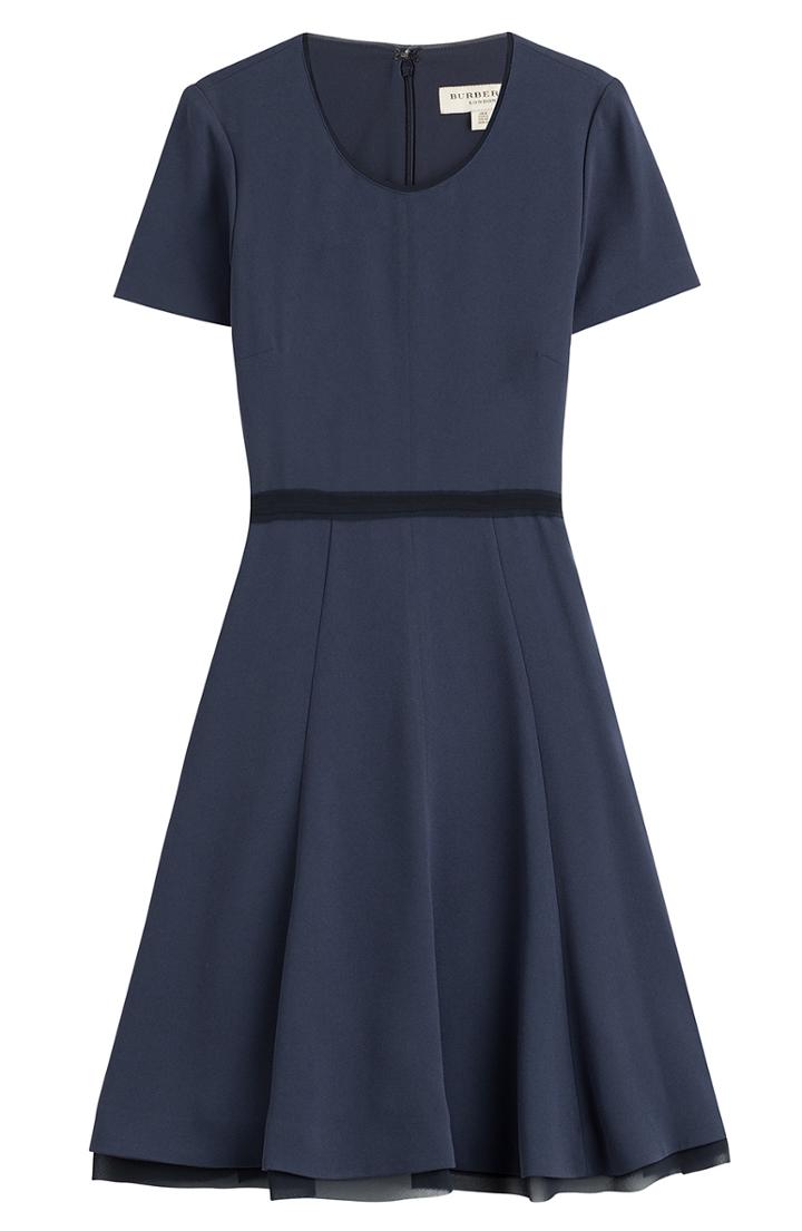 Burberry London Flared Crepe Dress