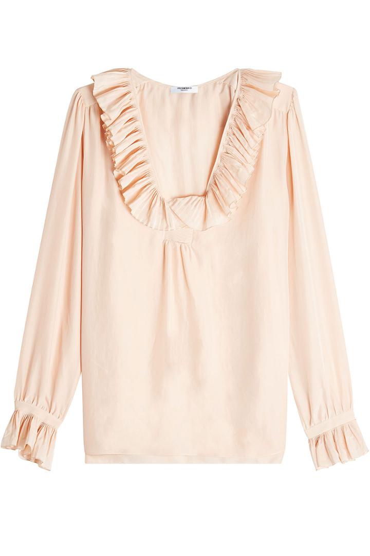 Vilshenko Vilshenko Ruffled Silk Blouse