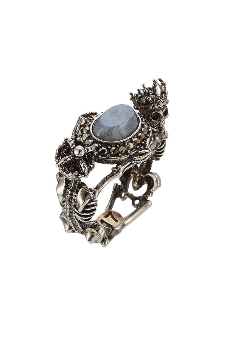 Alexander Mcqueen Alexander Mcqueen Skeleton Jewel Ring