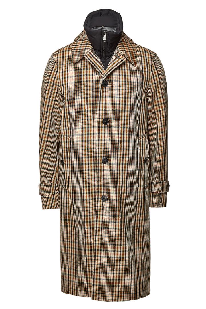 Burberry Burberry Checked Cotton Coat With Down Vest