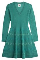 M Missoni M Missoni Knit Dress With Virgin Wool - Green