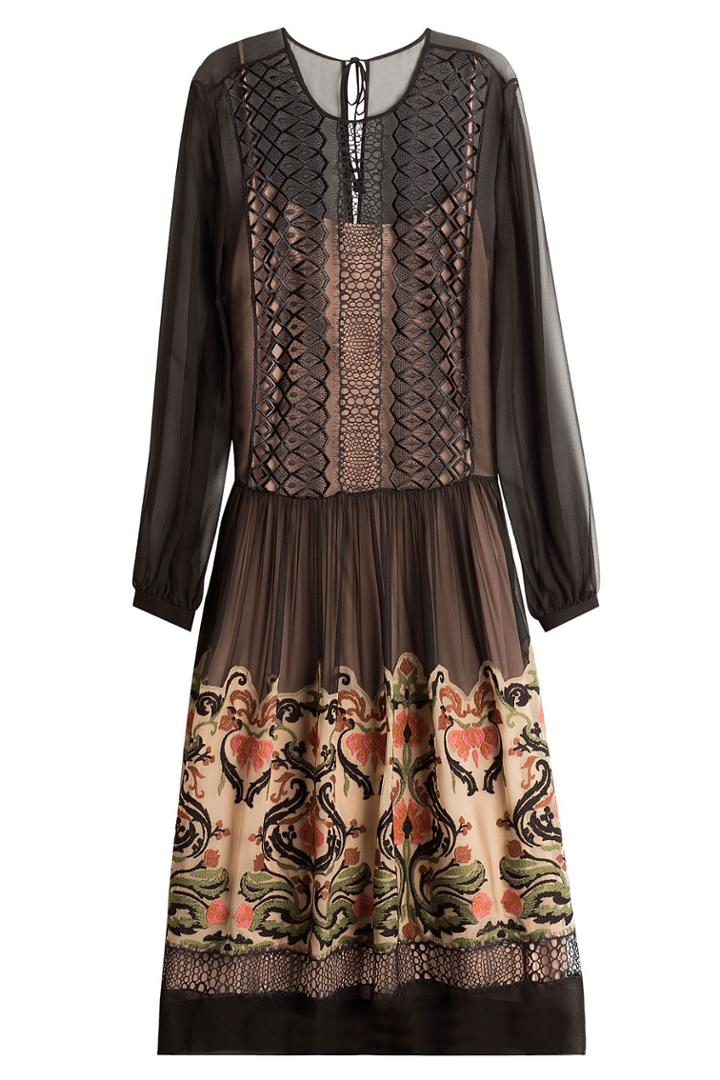 Alberta Ferretti Alberta Ferretti Embroidered Silk Dress - Multicolored