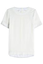Dkny Dkny Silk Top With Contrast Stitching - Beige