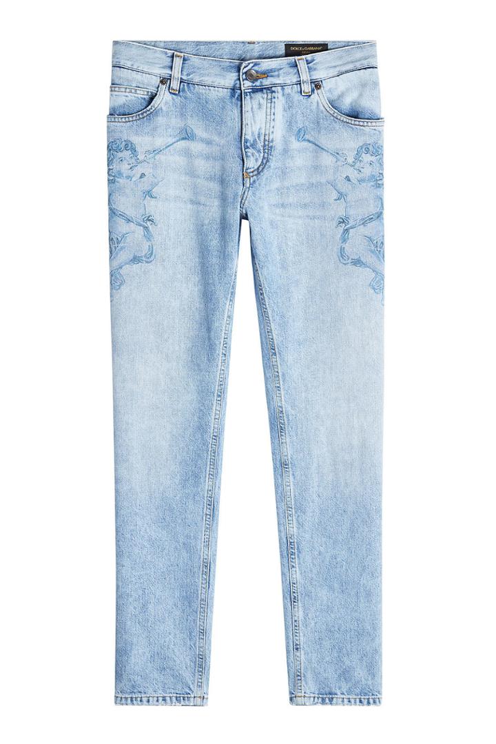 Dolce & Gabbana Dolce & Gabbana Printed Slim Jeans