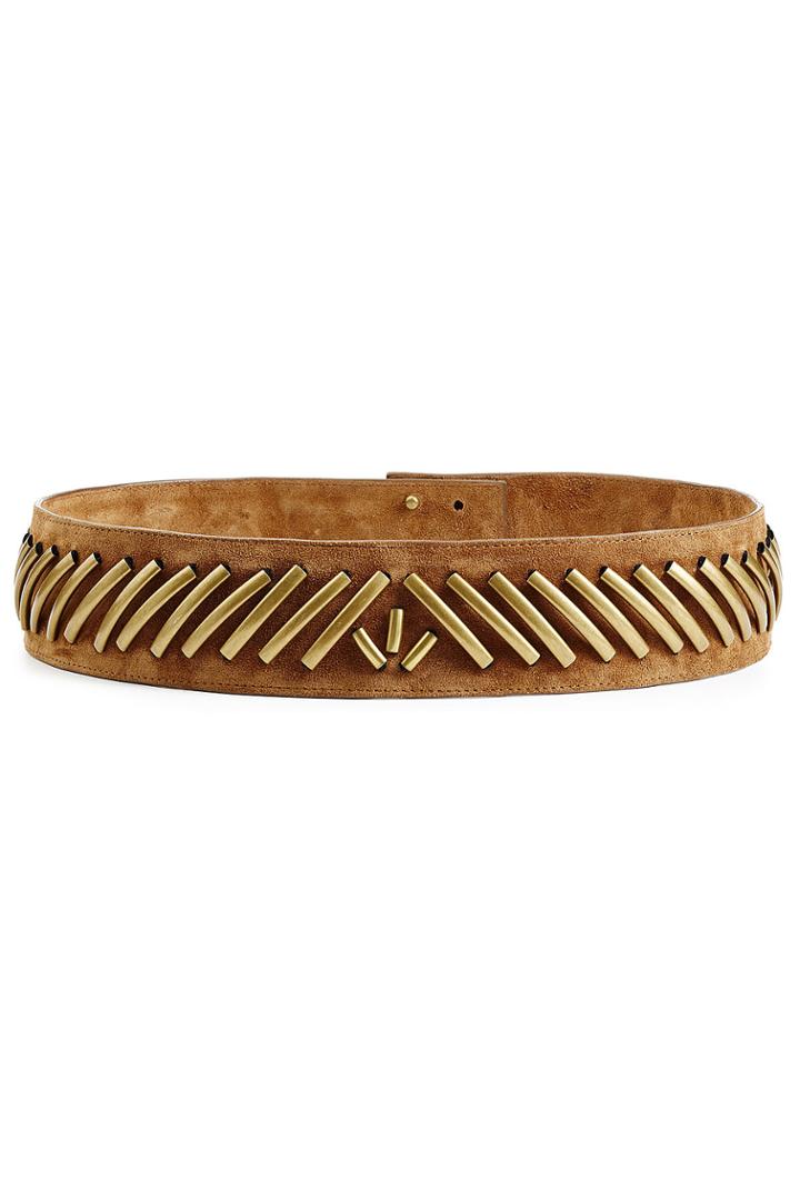 Alberta Ferretti Alberta Ferretti Embellished Suede Belt - None