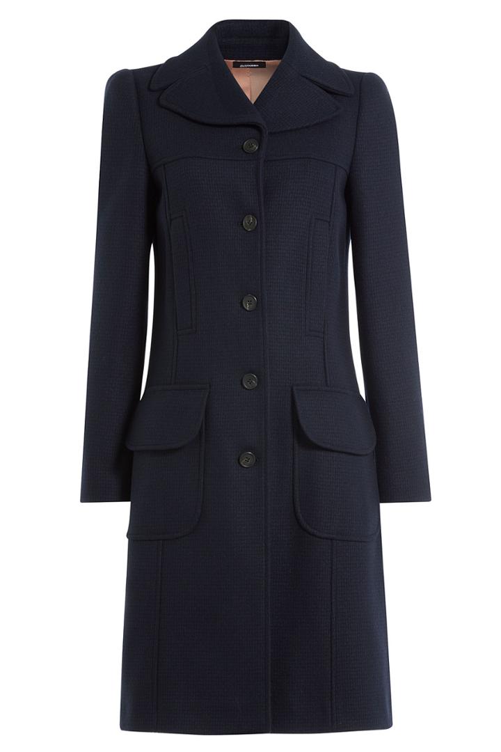 Jil Sander Navy Jil Sander Navy Tailored Coat - Blue