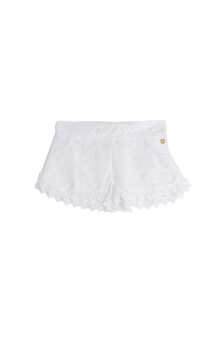 Ondademar Ondademar Cotton Lace Shorts - White