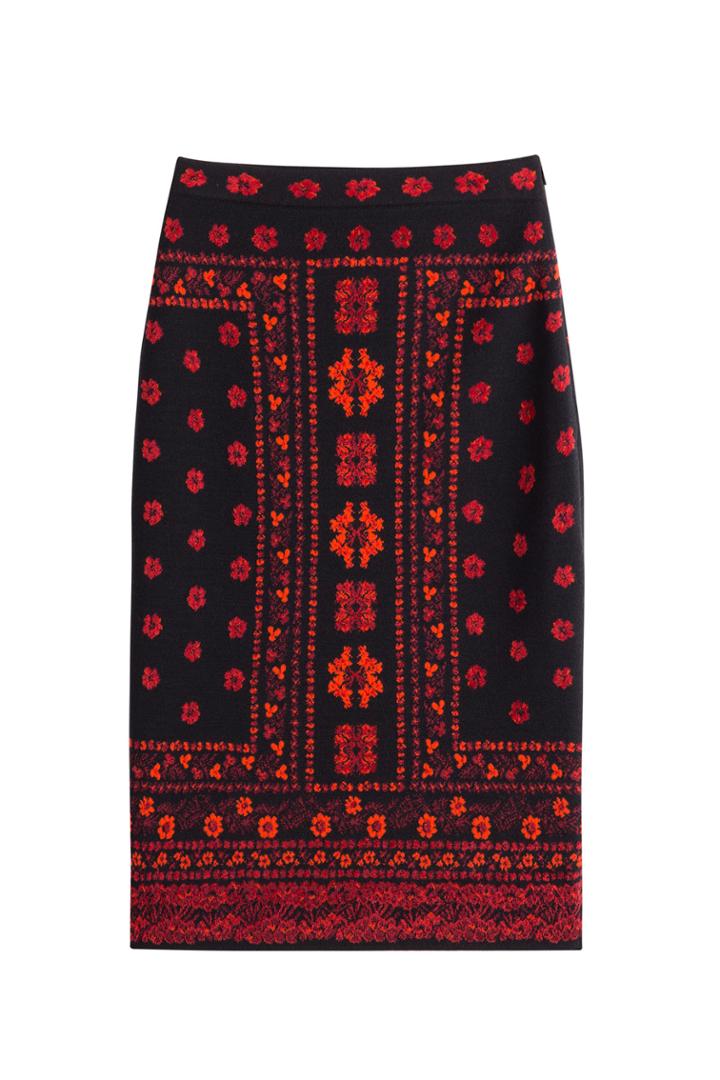 Alexander Mcqueen Alexander Mcqueen Wool Blend Skirt With Silk - Multicolor
