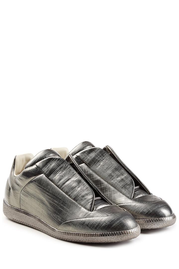 Maison Margiela Maison Margiela Future Metallic Leather Sneakers - Grey