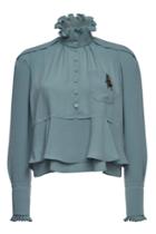Carven Carven High-neck Blouse With Embellishment