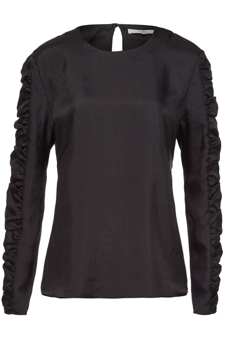 Tibi Tibi Blouse With Ruffled Sleeves