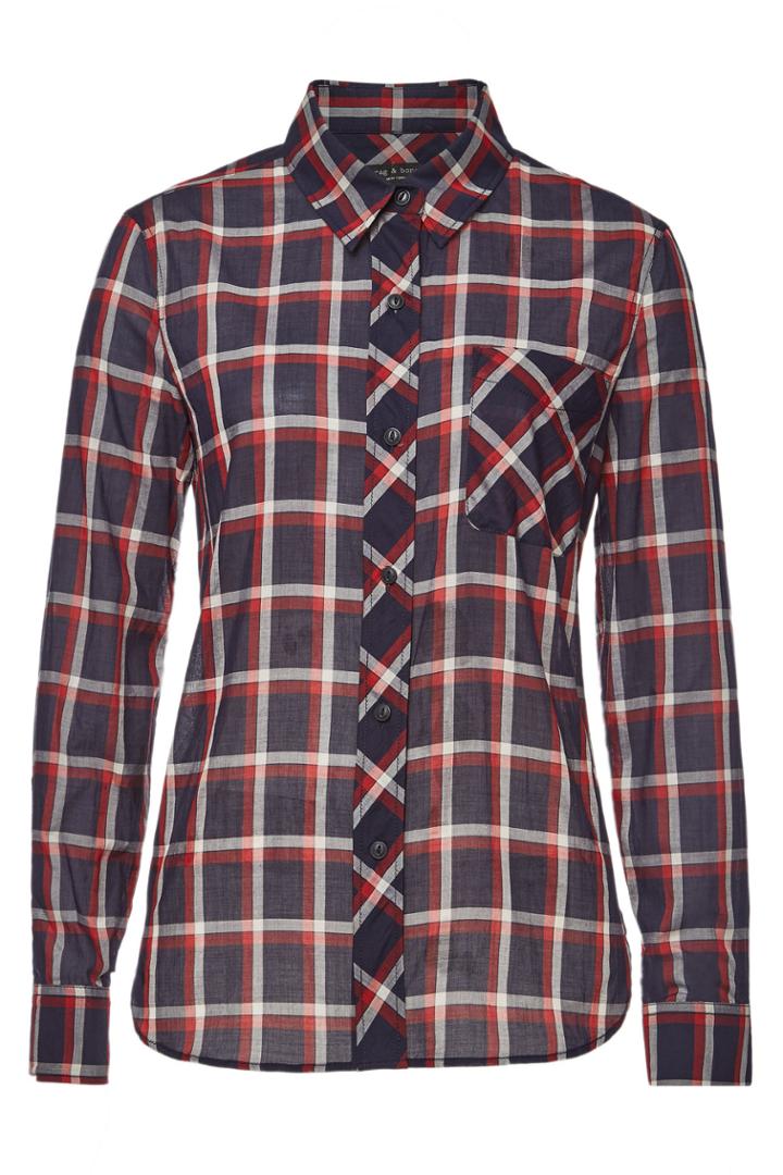 Rag & Bone Rag & Bone Robbie Plaid Cotton Shirt