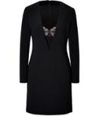 Marios Schwab Long Sleeve Dress With Lace Inset
