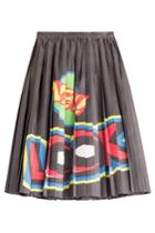 Moschino Moschino Cotton/silk Pleated Skirt With Print