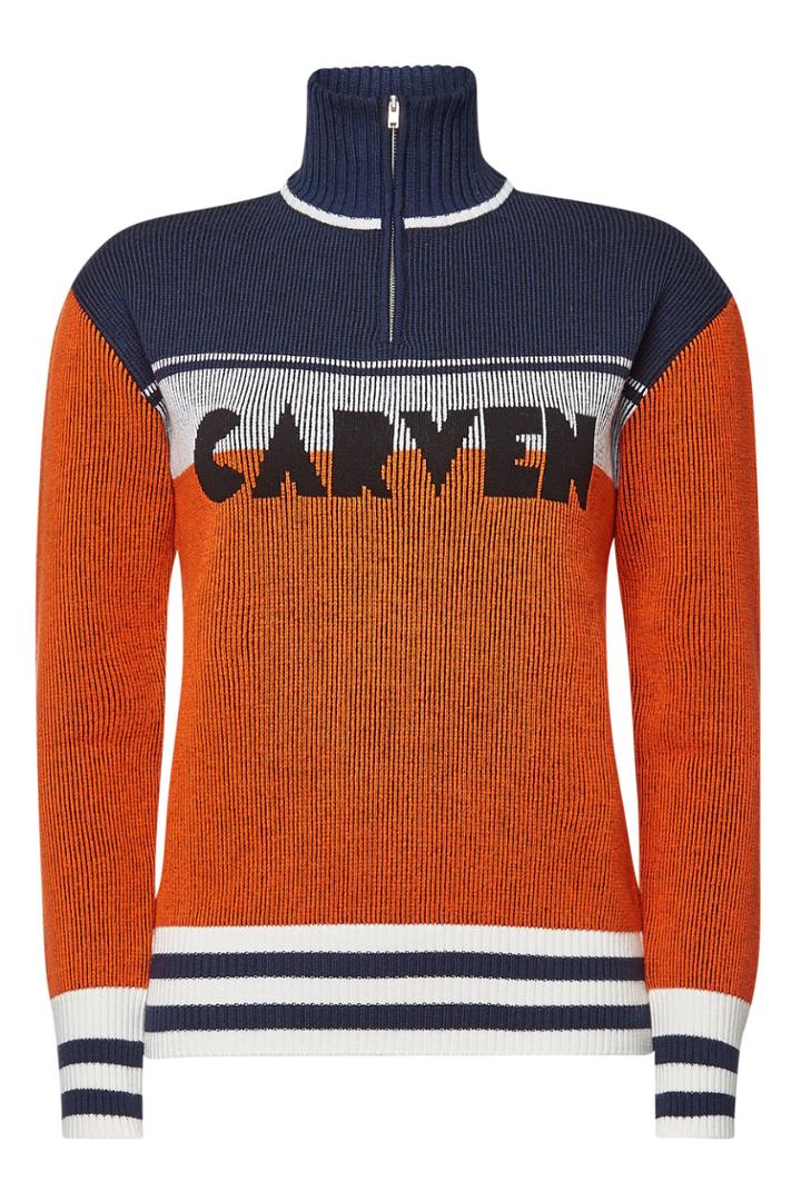 Carven Carven Virgin Wool Pullover With Zipped Front