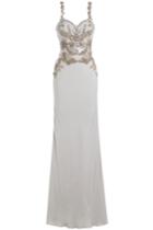 Alexander Mcqueen Alexander Mcqueen Embellished Silk Gown - White