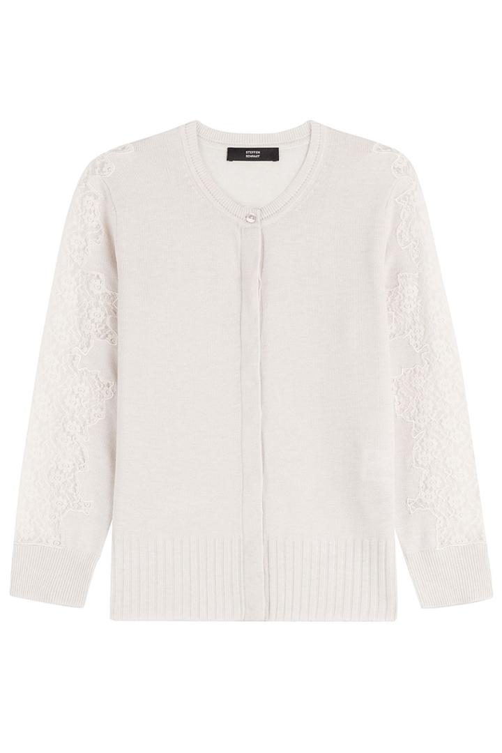 Steffen Schraut Steffen Schraut Cardigan With Lace Sleeves - Beige