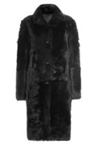 Jil Sander Jil Sander Volterra Shearling And Lamb Leather Coat - Black